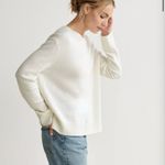 Jenni Kayne  Everyday Sweater Ivory Cream Crewneck Size Small Wool Cashmere Small Photo 1