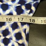 Talbots  Blue and White Geometric Shirt Dress with gold buttons size PM NWT Photo 8