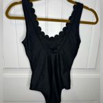 Cupshe  Cheeky Gal Black Scalloped One-Piece Swimsuit Photo 3