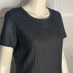 Calvin Klein  Black Textured Striped Shirt Size Medium Photo 1
