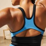 Athleta New XS Intention Crop Bra Cornflower Blue Black X-Small Cup A-C Photo 2