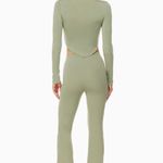 Aritzia Wilfred Candace Pants S Regular Sage Green Kick Flare Rib Knit Photo 2