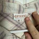 Shyanne  Pink Plaid Button Down Medium Lace Side Panels, Long Sleeve, Western C32 Photo 2