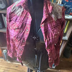 Wrangler  Western pink plaid lace button down S shirt Photo 0