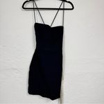 White Fox Boutique  Black Rhinestone Draped Mini Dress Womens M Party Cocktail Photo 1