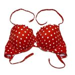 Shade & Shore NWOT Red White Polka Dot Ruffle Trim Bikini Underwire Top Bottoms Swimsuit Set Photo 1