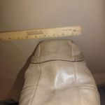 Coach Metallic Gold Leather Tote Bag Adjustable Strap Light Blue Interior Photo 7