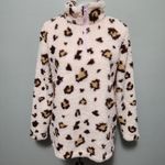 Mommy & Me Pink Leopard Sherpa ¼ Zip Pullover Size Large Photo 1