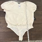 EXPRESS NWT Puff Sleeve Crew Neck Bodysuit Sz M Photo 8