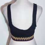Black Boho Bikini with High Waist Cheeky Bottoms NWOT Size Medium Photo 4