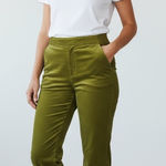 DQ2 Women's Green Corduroy Stretch Flare Pants Size 16T Photo 0