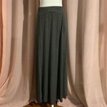 Faded Glory  Black and Gray Striped Maxi Skirt Photo 1