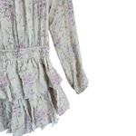 Love Shack Fancy  Silk Floral Ruffle Mini Dress M Boho Cottagecore Romantic smocked Photo 9