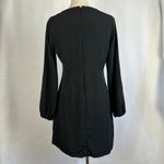 Abercrombie & Fitch New Abercrombie Fitch Black Long Sleeve Tie Neck Mini Dress Small Boho Party Photo 5