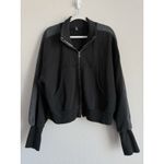 Free People  FP Movement Women's Large Black Stripe High Jump Full Zip Jacket Photo 9