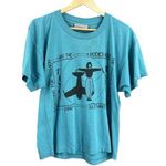 Forenza Vintage Logo Tee Front Graphic Taska Blue Womens T-Shirt Estimated Med Photo 0