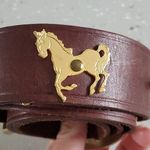 Animal adorned westwrn leather belt size m/l Photo 0