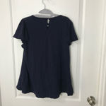 Lane Bryant Short Sleeve Crochet Accent Women’s 14/16 Navy Top Photo 1