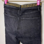 AGOLDE  Roxanne Super High Rise Skinny Jeans Studded Highway Black Denim‎ Size 29 Photo 5