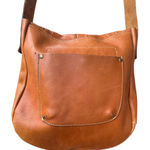 Patricia Nash Women's Leather Barcelona Saddle Bag Shoulder Purse Brown Handbag Photo 0