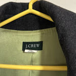 J.Crew  Vintage dark gray Wool Peacoat fall winter lime green lining button Photo 4