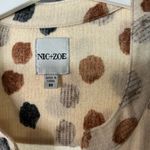 Nic+Zoe  Polka Dot Button Down Shirt - Cream and Brown Photo 5