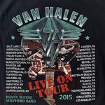 Van Halen 2015 Tour Short Sleeve Double Graphic Black T Unisex Women’s L Men S Size L Photo 3