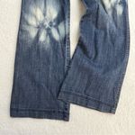 Loft Ann Taylor Blue Floral Tie-Dye Wide Leg Jeans Size 2 Photo 1