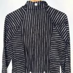 Athleta Athletic Pullover Black and White Striped Photo 4