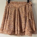 Aerie Tan Bandana Printed Wrap Skirt Photo 2