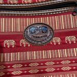 Thailand embroidered elephant crossbody purse Red Photo 1