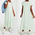 Free People FP Beach Lena T-Shirt Midi Dress Womens S Mint Green Linen Cotton Photo 1
