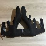 Charles by Charles David Charles by Charles Black Suede Triple Strap Mary Jane Block Heel Shoes 7.5‎ Photo 2