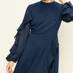 HYFVE Navy Long Sleeve Dress Photo 1