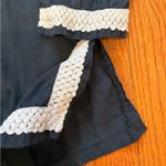 Southern Frock Navy Tunic Top XL – White Crochet Trim Boho Coastal Cotton Photo 2