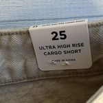 PacSun NWT Light Gray Ultra High Rise Cargo Short 25 Photo 5