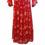 Lovers + Friends  Floral Red Dress Boho Chic Vacation Photo 9