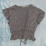 Urban Outfitters  Kimchi Gray Tie Top Photo 1