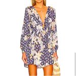Free People Boho Purple Low Back Mini Dress Flowy Detailed NWT Size XS Photo 5