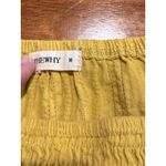 And The Why Yellow Crinkle Crop Top Medium Boho Long Sleeve M Women's Photo 6