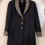 St. John Evening Jacket Blazer Long Line Bling Rhinestones Gold Black Silver 6 Photo 1