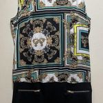 Madison Floral/Butterfly Sleeveless Sheath Dress Size Large ~ Black, Gold, White Black Photo 0