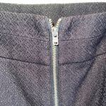 Loft  pencil skirt black textured back zipper M lined knee length straight Photo 5
