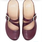 Dansko  Britney Wine Oxblood Leather Maryjane Low Heel Clogs Mules Sz 37 or 6.5-7 Photo 13