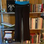 Alo Yoga  Black Leggings with Blue Waistband Photo 2