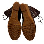 Michael Kors Rory Shearling Wedge Lace-Up Ankle Boots Distressed Leather, Sz 11 Photo 15