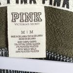 PINK - Victoria's Secret PINK Victoria’s Secret Bling Varsity Crew Olive Green Sz Medium Photo 4