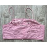 ZARA  | Women's Floral Embroidered Square Neck Crop Top | Small Photo 1