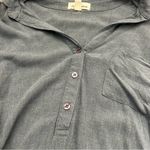 Cloth & Stone  by Anthropologie Steel Gray Button Up Pullover Blouse Size Small Photo 2