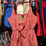 Flower Red Blouse Size M Photo 1